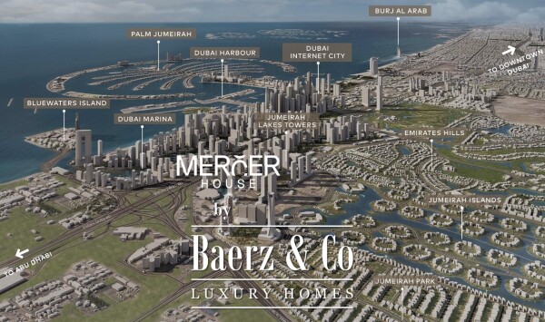 Floor Plan 1 - Luxury 2-Bedroom Apartment Mercer House – Uptown Dubai