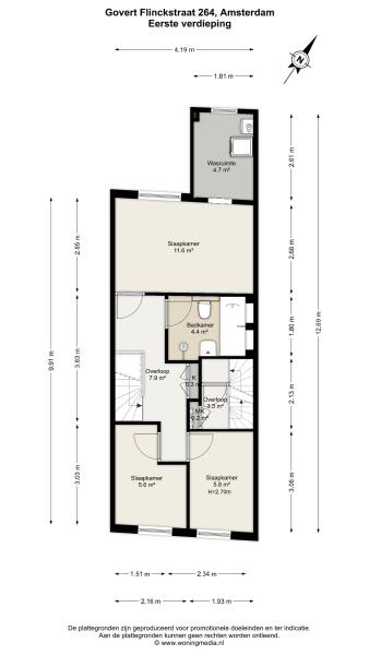 Floor Plan 3 - Govert Flinckstraat 264 H