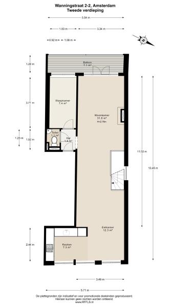 Floor Plan 1 - Wanningstraat 2 2