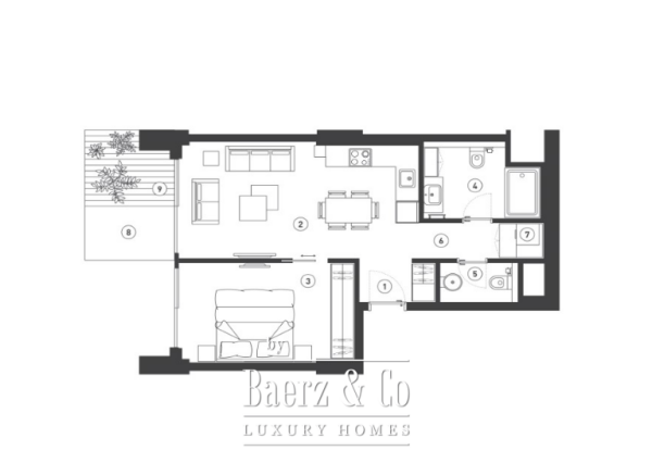 photo 12 Luxurious Apartment in Budva close to the Beach with a Sea View