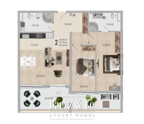 photo 1 Spacious Apartment in Becici with a Sea View in a New Project