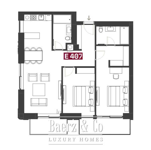 photo 25 Luxurious Apartment under Construction in a New Project in Tivat near the Sea