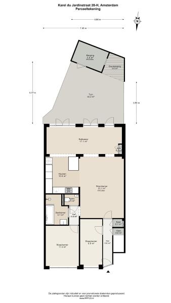 Floor Plan 5 - Karel du Jardinstraat 28 H