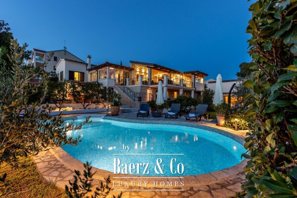 photo 1 Rogoznica, a beautiful villa with a pool, a view of the sea and a hidden garden