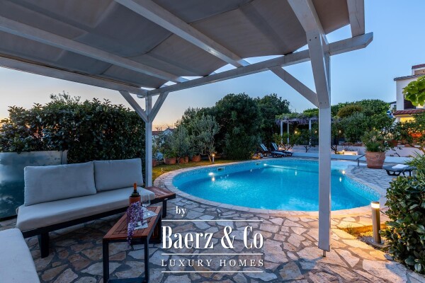 photo 4 Rogoznica, a beautiful villa with a pool, a view of the sea and a hidden garden